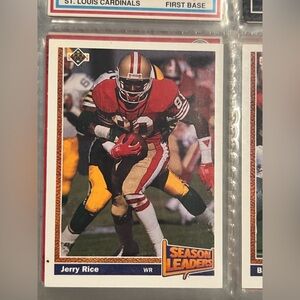 Jerry Rice Season Leaders Football Card